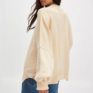 Free People Easy Street Tunic Sweater in Cream